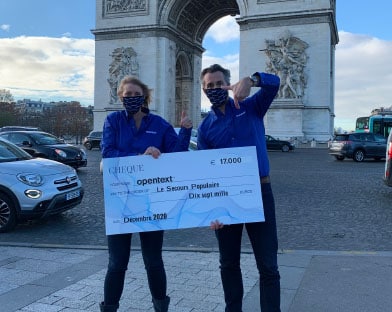 OpenText France fundraising as part of our Corporate Citizenship commitment